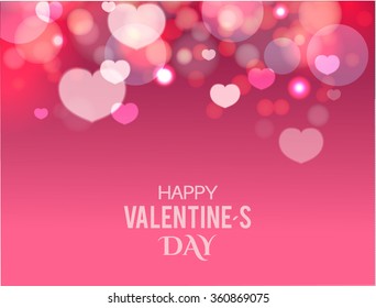 Valentine's Background with Hearts. Greeting Card. Vector illustration