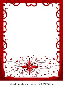 A valentines background with hearts  with room for text