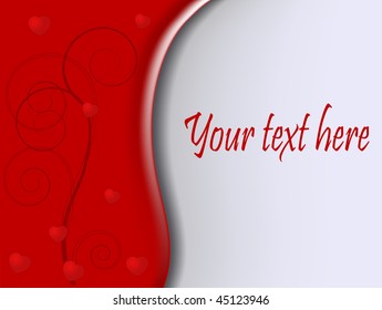 Valentines background with hearts - vector illustration