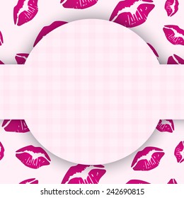 Valentine's background. Background with lips. EPS10 vector