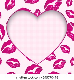 Valentine's background. Background with lips. EPS10 vector