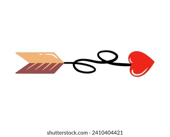 Valentines Background with Love Arrow
