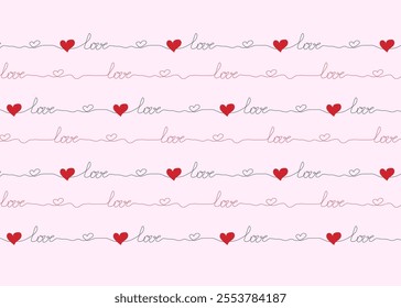 Valentines background. Love calligraphy inscription. love hand lettering. vector illustration