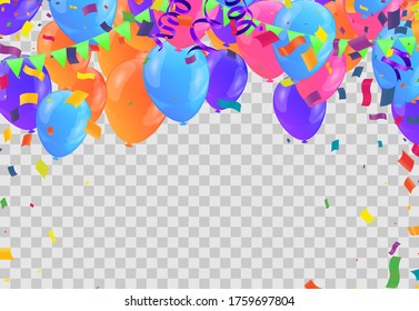 Valentinhintergrund mit vielen Laubmöbeln und violettem Ballon. Konzept