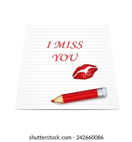 Valentine's background. Paper with lips. EPS10 vector