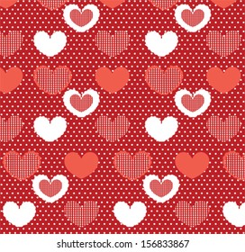 Valentine's background and pattern with lovely hearts