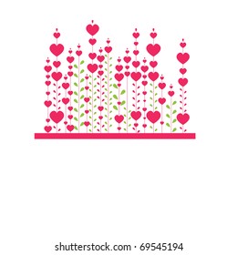 Valentine's  background with pink heart. vector illustration