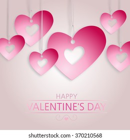 Valentine's background with pink hearts.