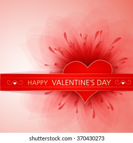 Valentine's background with red flower