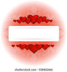 Valentine's Background with red heart