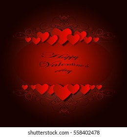 Valentine's Background with red heart