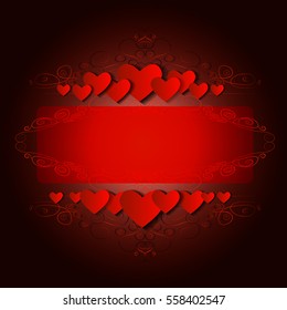 Valentine's Background with red heart