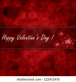 Valentine's background with red hearts