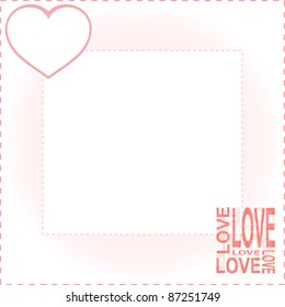 valentines background with red love heart background vector