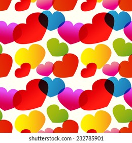 Valentine's background with seamless hearts