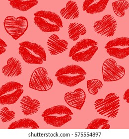 valentines background, seamless pattern
