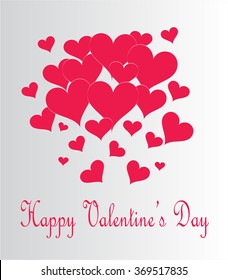Valentines background vector with heart icons pink