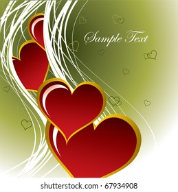 Valentines Background. Vector Illustration with hearts.