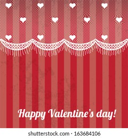 valentines background with white lace
