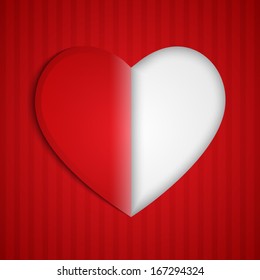Valentine's background.Paper heart-shape. EPS10 vector