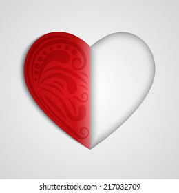 Valentine's background.Paper heart-shape. EPS10 vector