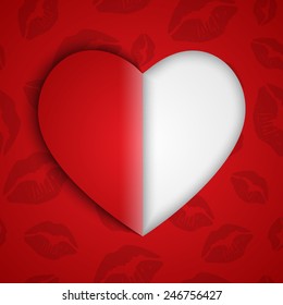 Valentine's background.Paper heart-shape. EPS10 vector