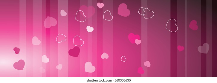 Banner de San Valentín con espacio para copiar. Plantilla. Elemento de diseño gráfico.