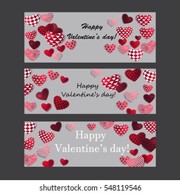 Valentine's banner. Set - vector stock.