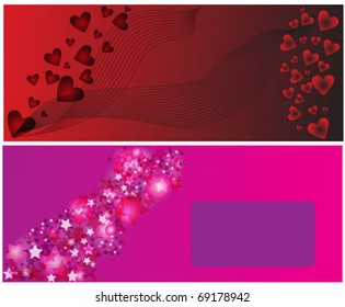 The Valentine's banner. Vector-Illustration