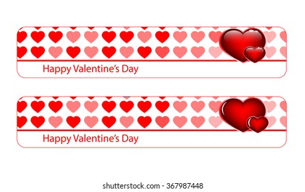 Valentine's Banner,Vector Illustration