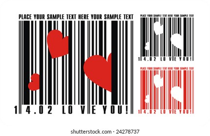 Valentines bar code