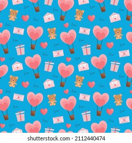 San Valentín hermoso diseño de patrones sin fisuras para la decoración, papel de pared, papel de envoltura, tela, fondo y etc.