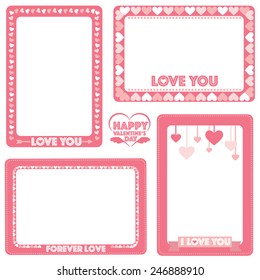 Valentine's border design set of heart