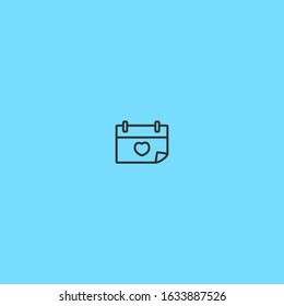 Valentine's calendar icon design template