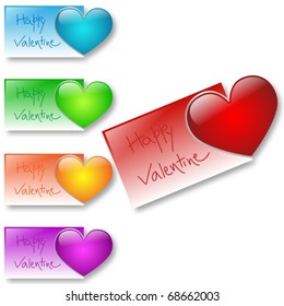 Valentine's card available in different colors, raster version also available in my portfolio