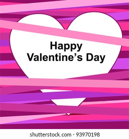Valentine's card. Valentine's background with heart. Vector illustration.