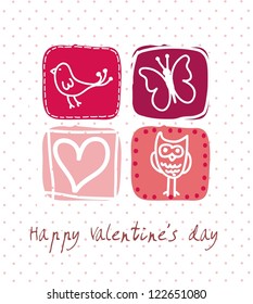 valentines card background, pink. vector illustration