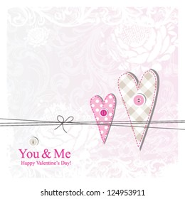 Valentine's card with copy space