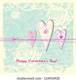 Valentine's card with copy space