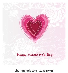 Valentine's card with copy space