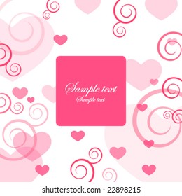 Valentine's card with copy space