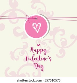 Tarjeta de San Valentín con espacio para copiar. Plantilla. Elemento de diseño gráfico.