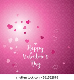 Valentine's card with copy space. Template. Graphic design element.