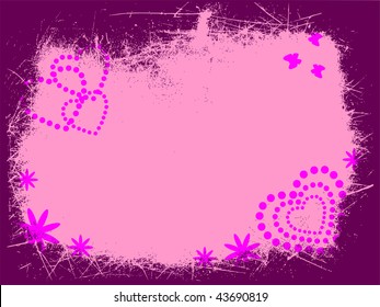 valentine`s card - grunge style - vector