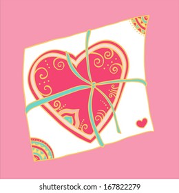 Valentine's card. Hand drawn vector art