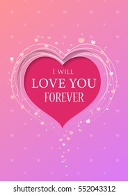 Valentines card heart