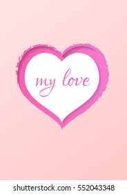 Valentines card heart