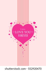 Valentines card heart
