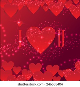 Valentines card "I love you"