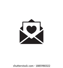 Valentines card icon isolated on white background